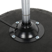 Round Stool with Lines Rotation Bar Stool Black - Lavish Kitchen Isle