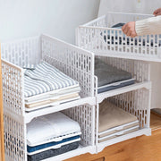 White Wardrobe Drawer Storage Cabinet Clothes Wardrobe Stackable Storage Box