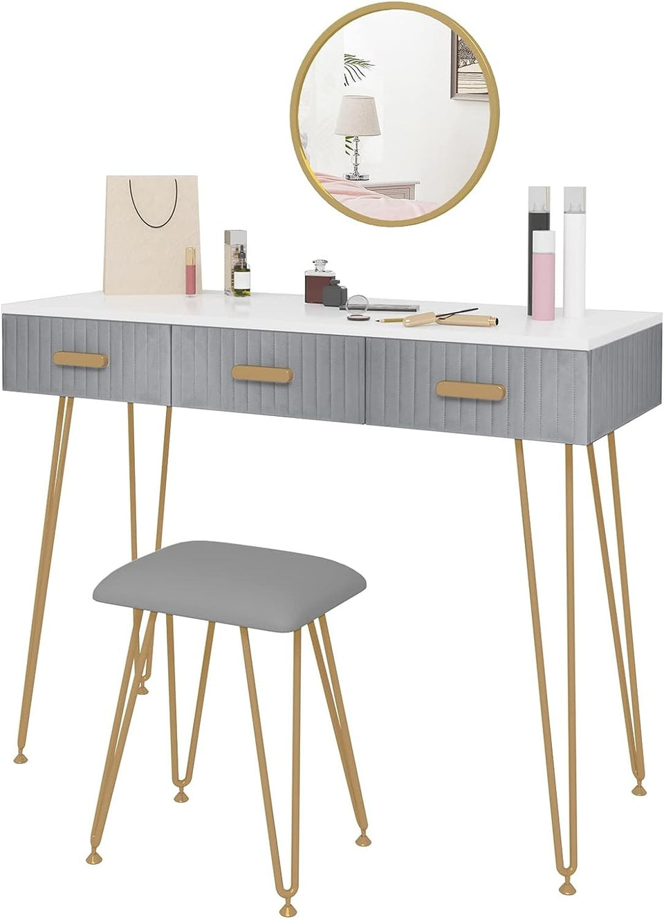 Dressing Table /Makeup Table- Grey