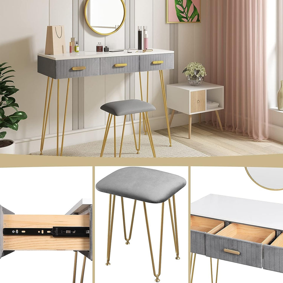 Dressing Table /Makeup Table- Grey