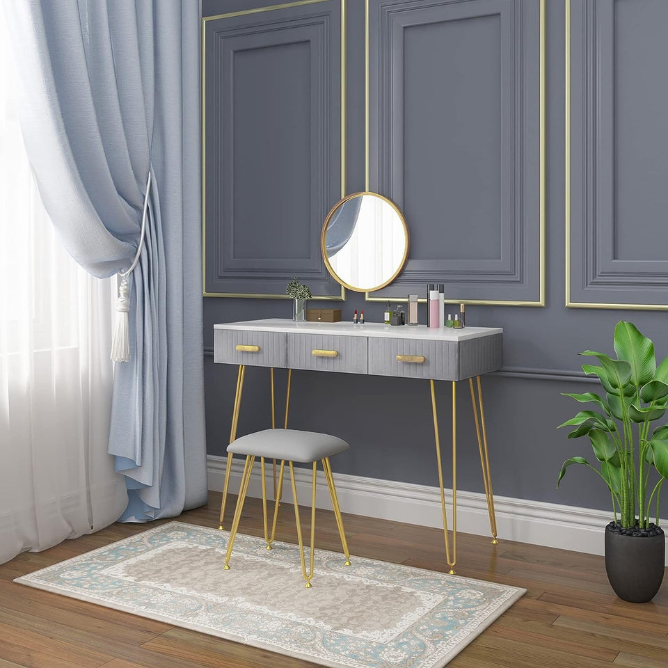 Dressing Table /Makeup Table- Grey