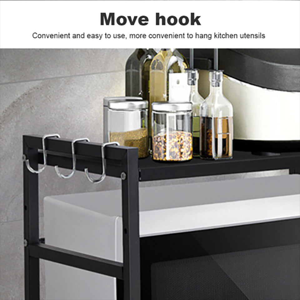 3 Tier Expandable Microwave oven Rack Stand Storage Holder Kitchen Corner Shelf