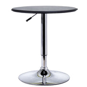 Bar table with Steel Legs Adjustable Height- Black