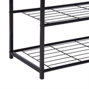 Shoe Rack Bench Shoe Storage Cabinet with MDF and Metal Shelves - 63x30x63cm