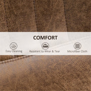 Set of 2 brown adjustable bar stools with footrests, perfect for kitchen counters, by Lavish Kitchen Isle.