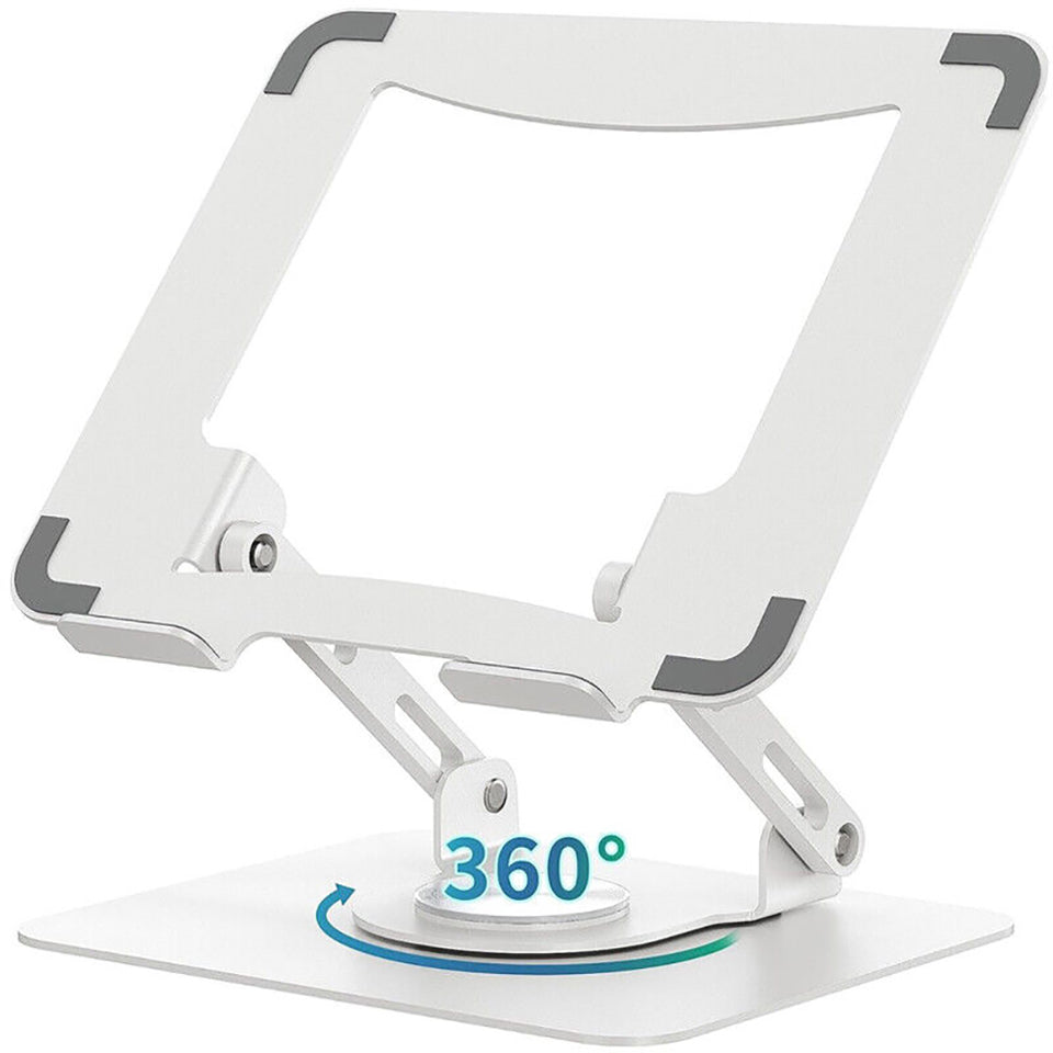 360° Metal Portable Laptop Tablet Stand Adjustable Holder For Desk Office Home 44 lbs Load Capacity