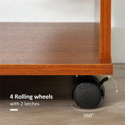 Rolling Wardrobe with Aluminium Hanging Rail and Shelves for Bedroom, Cloakroom, Guest Room