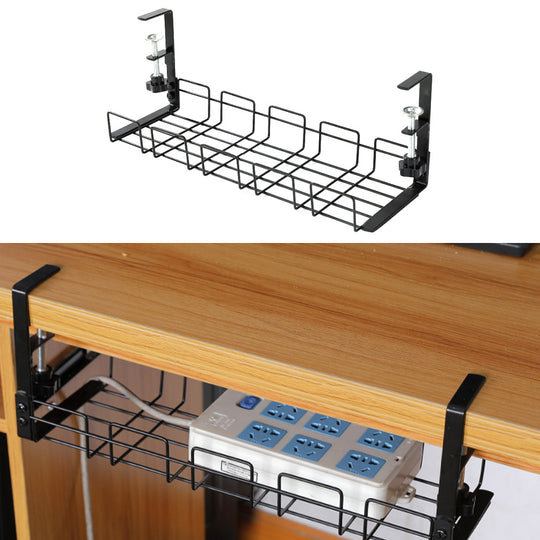 Under Desk Cable Tray Wire Cord Organiser – No Drill, Easy Install