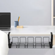 Lavish Kitchen Isle under desk cable tray wire cord storage rack organizer with easy no-drill installation