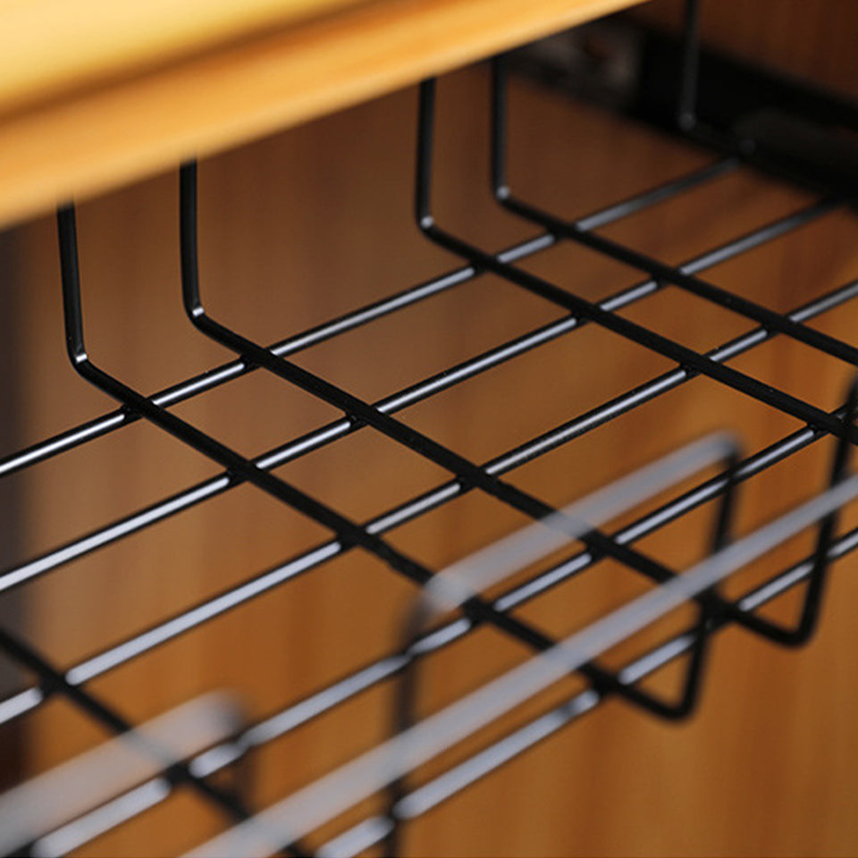 Lavish Kitchen Isle under desk cable tray organizer with wire cord storage, easy no-drill installation for clutter-free workspace.