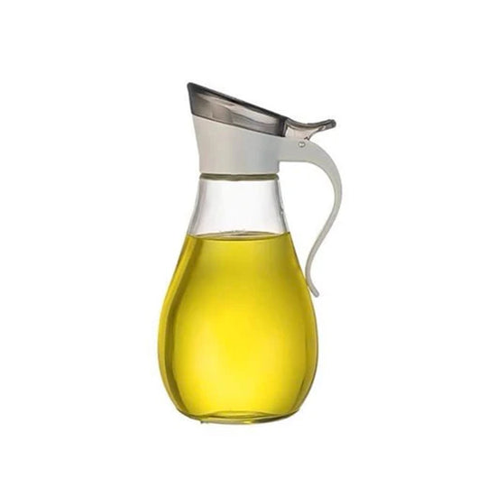 380ml Glass Sauce Dispenser with Plastic Top for Oil, Syrup and Condiments