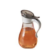 Lavish Kitchen Isle 380ml glass sauce dispenser with plastic top for oil, syrup, and condiments on a countertop.