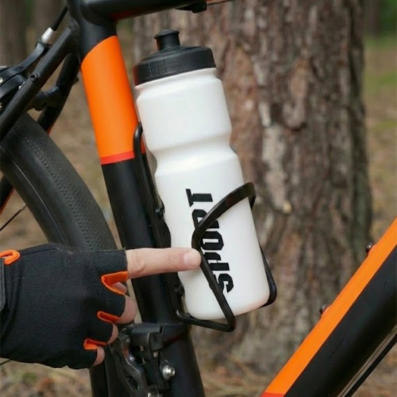 Lightweight aluminium bicycle bottle cage by Lavish Kitchen Isle, designed to securely hold water bottles on bikes.