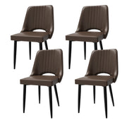 Pair of Lavish Kitchen Isle high-back faux leather dining and accent chairs with ergonomic design for kitchen or office seating.