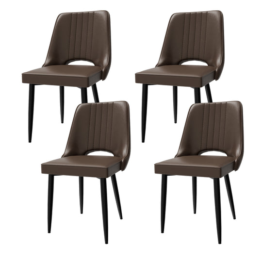 Ergonomic Dining & Accent Chairs - High Back Faux Leather Seating for Kitchen/Office