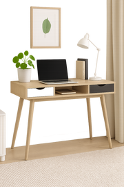 Modern Home Office Desk with 2 Drawers – Sonoma Oak Finish - Lavish Kitchen Isle