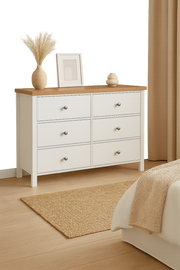 Agonmi 6 Drawer Chest – Stylish Bedroom Furniture and Storage Solution in White