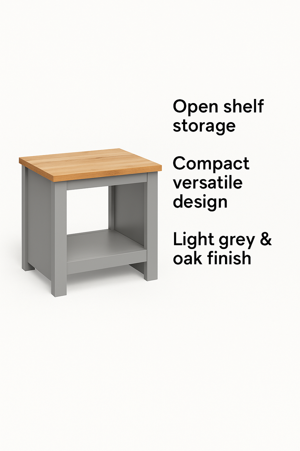 Light Grey Lamp Side Table Ite Range Stylish Storage for Living Room or Bedroom