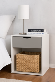 Modern Nightstand with 1 Drawer Bedroom Furniture Bedside Cabinet Storage - Lavish Kitchen Isle