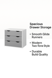 Modern two-tone dresser with five drawers, bedroom furniture by Lavish Kitchen Isle, ideal for bedroom storage and organization.
