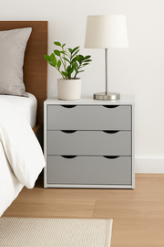 Lavish Kitchen Isle 3-drawer bedroom chest of drawers, bedside cabinet with wood finish and modern storage design