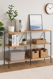 Leyo Cube Tier Shelving Storage Bookcase by Lavish Kitchen Isle with multiple open shelves in a realistic setting