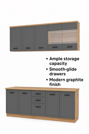 Harbour Graphite Grey 200cm Kitchen Units