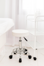 Round Stool Feet Rotation Bar Stool White - Lavish Kitchen Isle
