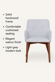 Walnut Light Grey Chair (Pack of two) - Lavish Kitchen Isle