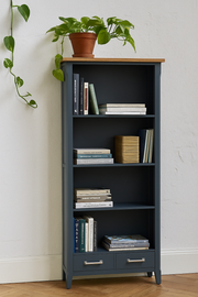 Signature Blue - Tall bookcase - Lavish Kitchen Isle