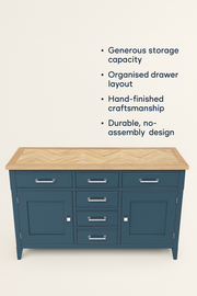 Signature Blue Large Sideboard - Lavish Kitchen Isle