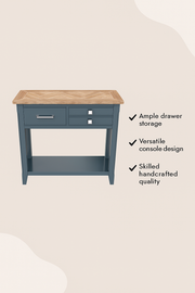 Signature Blue - Reclaimed Small Console Table - Lavish Kitchen Isle