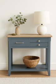 Signature Blue - Reclaimed Small Console Table - Lavish Kitchen Isle