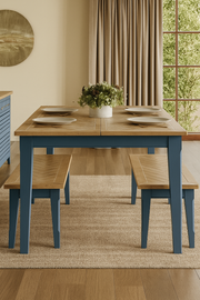 Signature Blue Extending Dining Table - Lavish Kitchen Isle