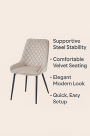 Signature Blue Dining Chair - MINK (Pack of Two) - Lavish Kitchen Isle