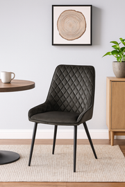 Signature Blue Dining Chair - GUN METAL GREY (Pack of Two) - Lavish Kitchen Isle