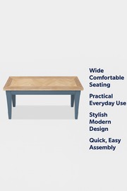 Signature Blue Dining Bench (150) - Lavish Kitchen Isle
