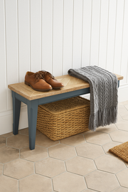 Signature Blue Dining Bench (130) - Lavish Kitchen Isle
