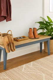 Signature Blue Dining Bench (130) - Lavish Kitchen Isle