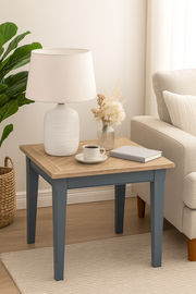 Signature Blue Square Dining Table - Lavish Kitchen Isle