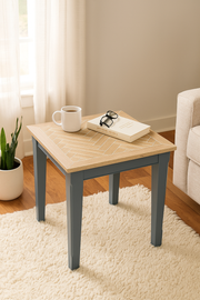 Signature Blue Square Dining Table - Lavish Kitchen Isle