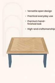 Signature Blue - Square Open Coffee Table - Lavish Kitchen Isle