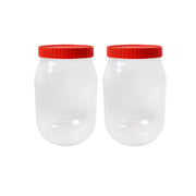 Set of reusable plastic food storage containers with secure lids from Lavish Kitchen Isle, ideal for pantry organization and food preservation.
