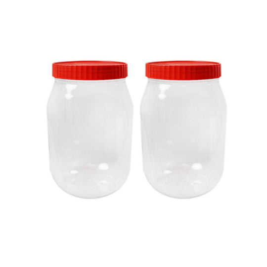 Kitchen Food Storage Containers Reusable Plastic Jars with Secure Lids