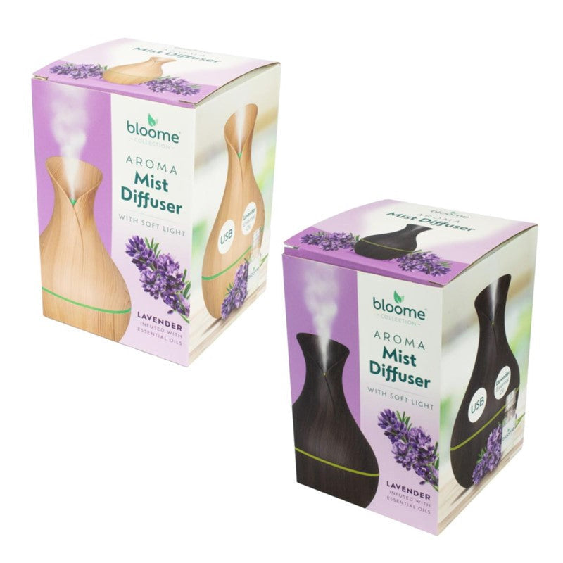 Lavish Kitchen Isle compact 200ml mist diffuser with lavender oil, soft light, aromatherapy humidifier for calming ambiance.