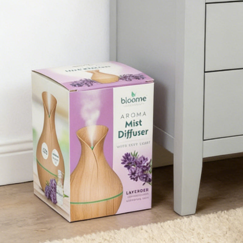 Lavish Kitchen Isle compact 200ml mist diffuser with lavender oil, soft light, aromatherapy humidifier for relaxing ambiance