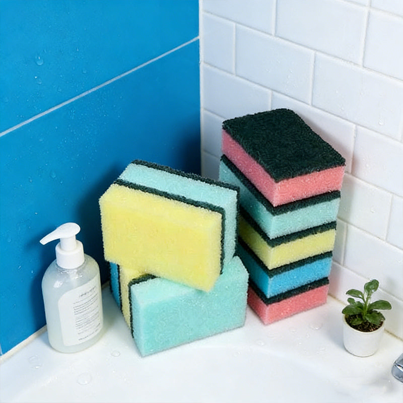 Multi Colour Kitchen Sponges Double Sided Cleaning Pads 20 Pieces Set
