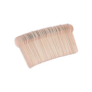 Set of 100 disposable wooden spoons from Lavish Kitchen Isle, eco-friendly, natural, recyclable, 15.5cm, ideal for eco-conscious dining.