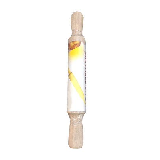 Durable Wooden Rolling Pin with Comfortable Handle for Home Baking and Dough Rolling