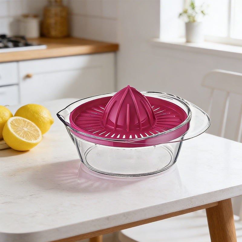 Lavish Kitchen Isle manual lemon juicer and citrus press in various colors, 500 ml plastic squeezer for fresh lemon juice.